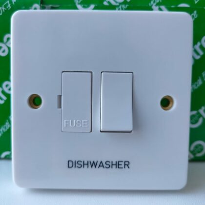 5 Pack - Crabtree 4827 Fused Connection Unit - Engraved 'Dishwasher'