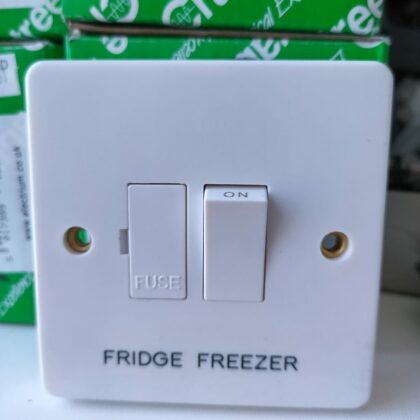 5 Pack - Crabtree 4827 Fused Connection Unit - Engraved 'Fridge Freezer'