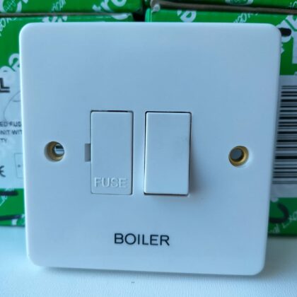 5 Pack - Crabtree 4827 Fused Connection Unit - Engraved 'Boiler'