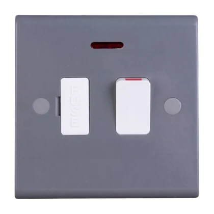 Deta S1471 Slimline Part M 13A Switched Spur with Neon - Grey