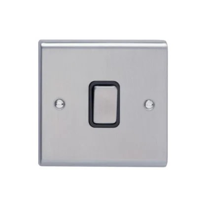 Deta SD1390SSB DP Switch 20A Stainless Steel with Black Insert