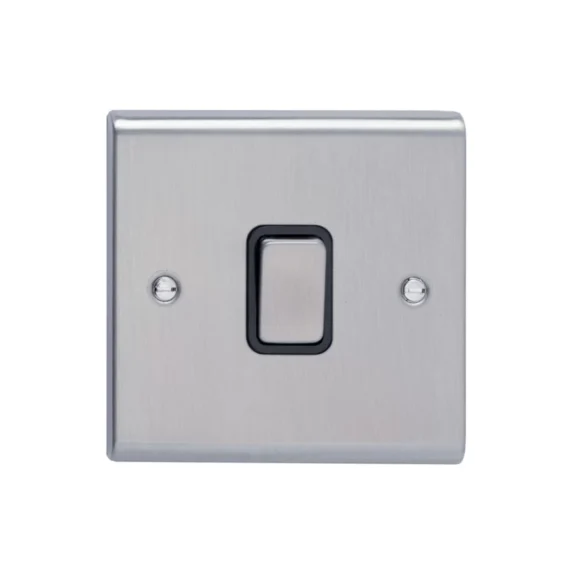 Deta SD1390SSB DP Switch 20A Stainless Steel with Black Insert