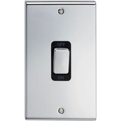 Deta SD1301CHB DP Tall Switch 50A with Black Insert