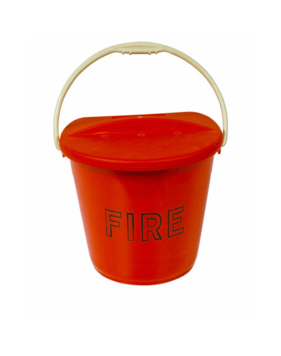 Plastic Fire Bucket & Lid
