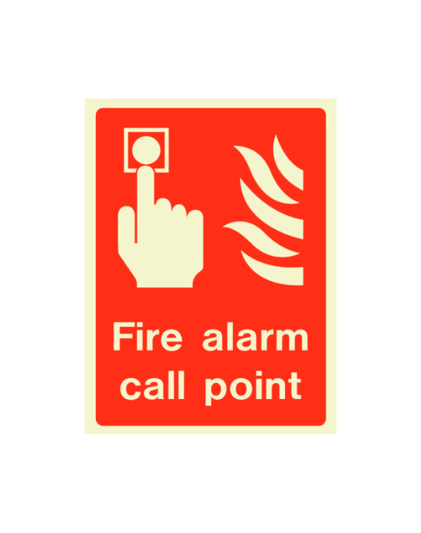Fire Alarm Call Point Sign Photoluminescent